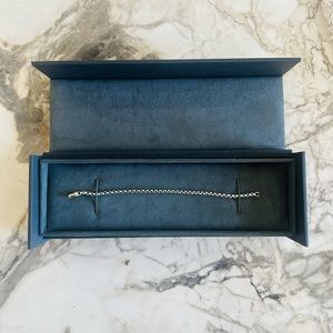 David Yurman Box Chain Bracelet in Sterling Silver with 14k Yellow Gold